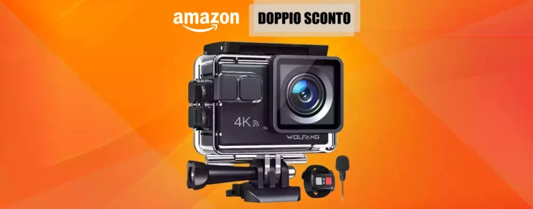 Camera Sport Action Cam 4K al MINIMO STORICO su Amazon: tua con appena 40€