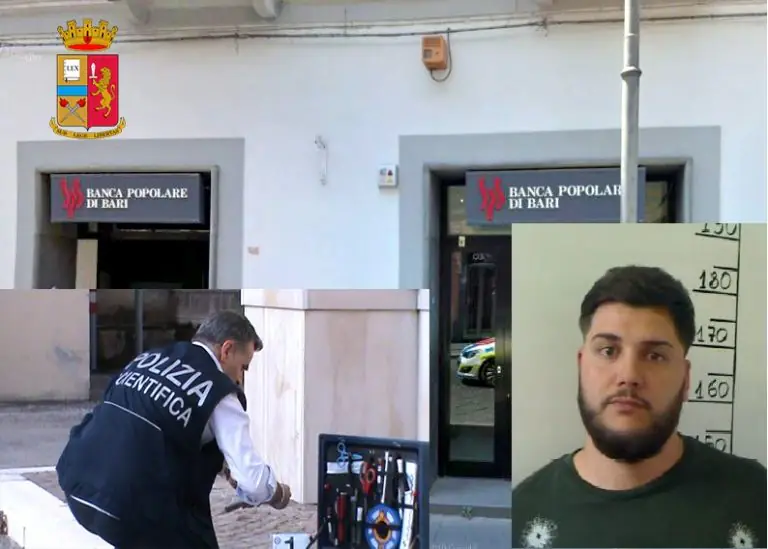 Rapina in banca, identificato e arrestato dopo 8 anni. Ecco come hanno fatto. FOTO