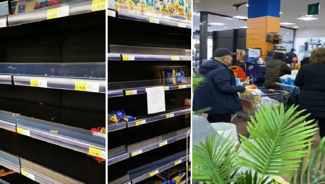 Psicosi virus, supermercati assaltati nel Casertano. Spariscono latte e pasta. FOTO E VIDEO