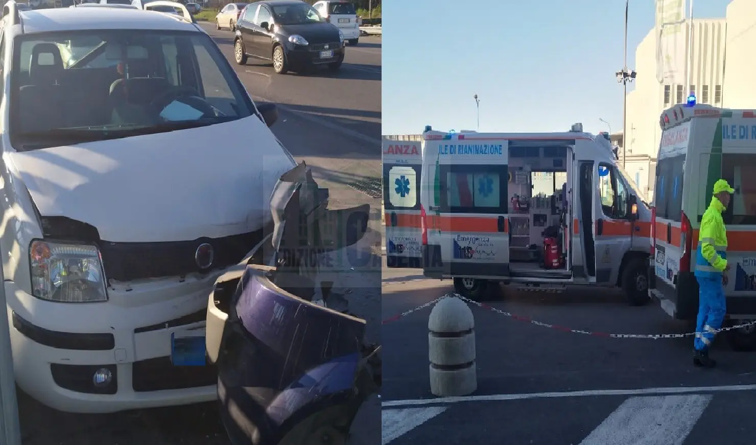 Famiglia tamponata, i feriti sono 4. In auto anche l’altra figlia