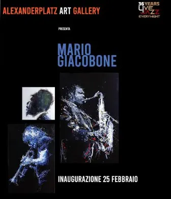 Il capuano Mario Giacobone espone i suoi quadri all’Alexanderplatz Jazz Club.
