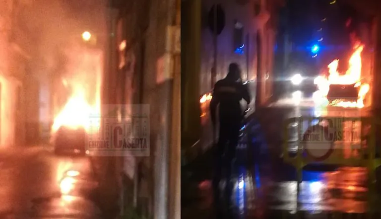 Inferno di fiamme, auto va a fuoco: dentro c’è famiglia con bimbo. VIDEO E FOTO