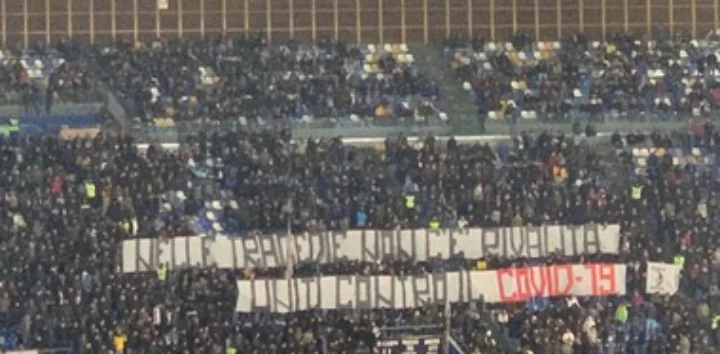 Curva B: ”Nelle tragedie non c’è rivalità, uniti contro il coronavirus”