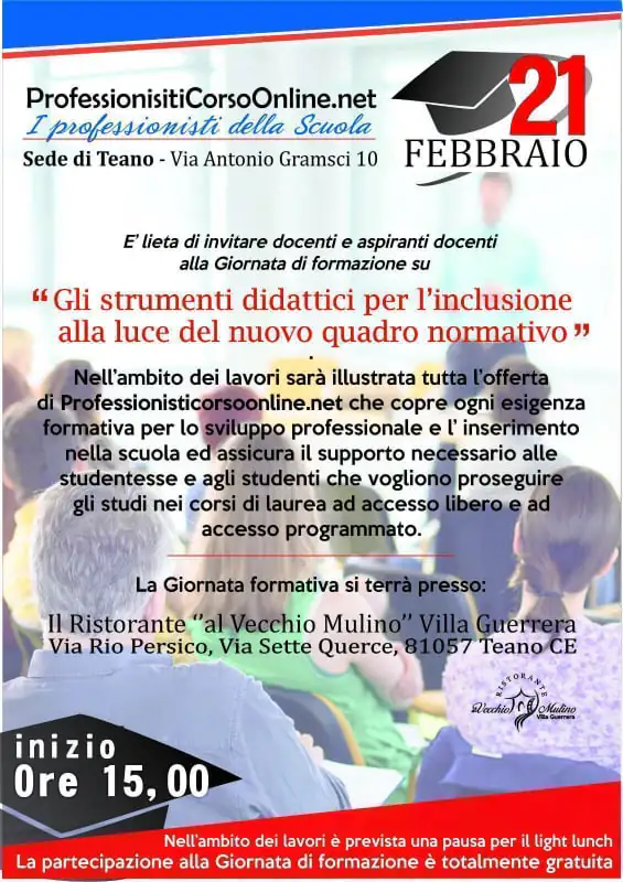 Teano inagura ““I professionisti della Scuola”