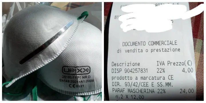 Due mascherine per il figlio malato pagate 18 Euro: la rabbia della mamma