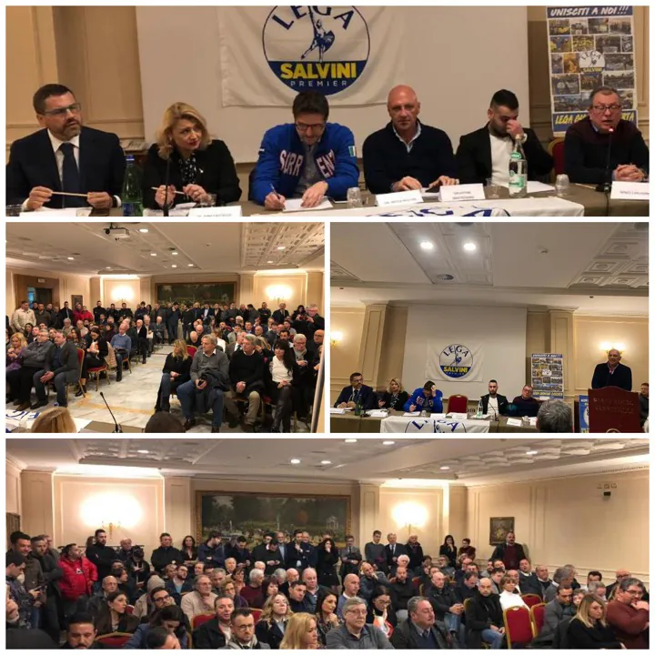 Pienone a Caserta per il coordinatore della Lega Molteni