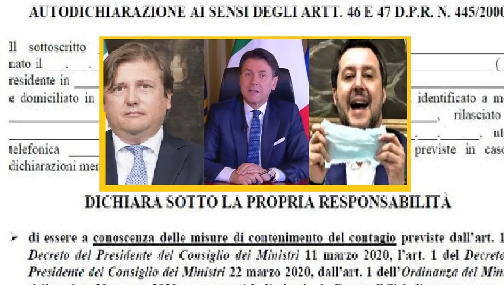 Rebus autocertificazione: Salvini e viceministro vogliono abolirla, ma ministro la mette sull’App. Caos amici