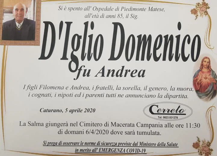 Non ce l’ha fatta il signor Domenico: è spirato in ospedale