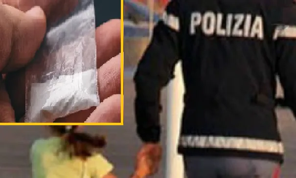 Polizia fa irruzione in casa, madre nasconde cocaina addosso alla bimba. Coniugi nei guai