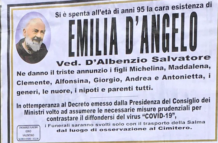 Muore la capostipite della famiglia D’Albenzio: è la madre dei boss Clemente e Giorgio