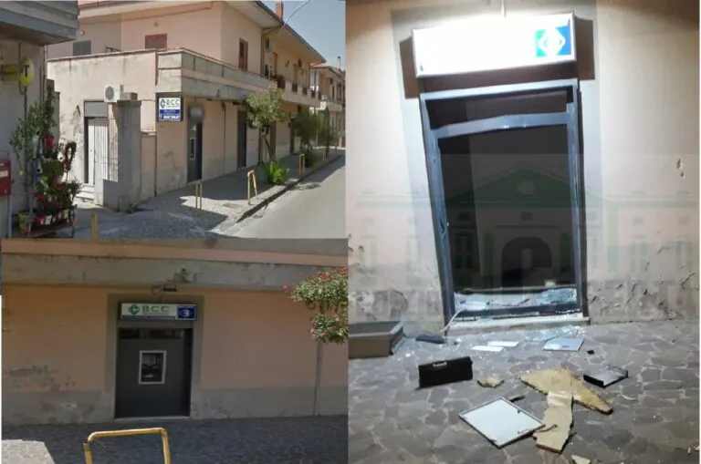Assalto nella notte, devastato e saccheggiato il bancomat della frazione. FOTO