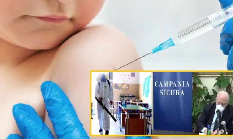 “Vaccini obbligatori per tornare a scuola in Campania”: famiglie divise e ipotesi farmacie