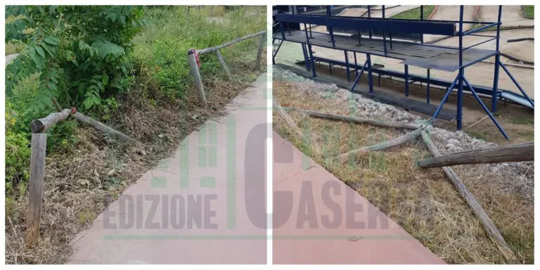 Raid vandalico alla Torna: abbattute da una gang le delimitazioni della pista