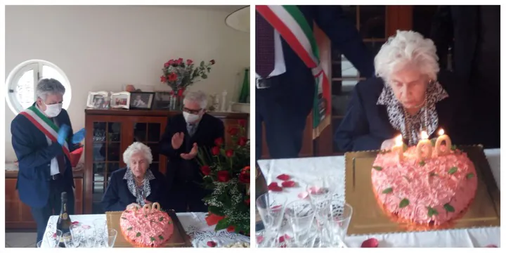 Nonna Vincenza entra nel club dei centenari