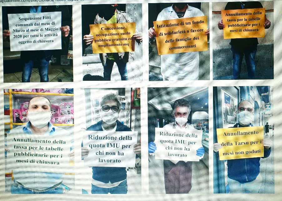 Commercianti in rivolta a Capua: “Non possiamo pagare le tasse”. Le proposte di Barresi