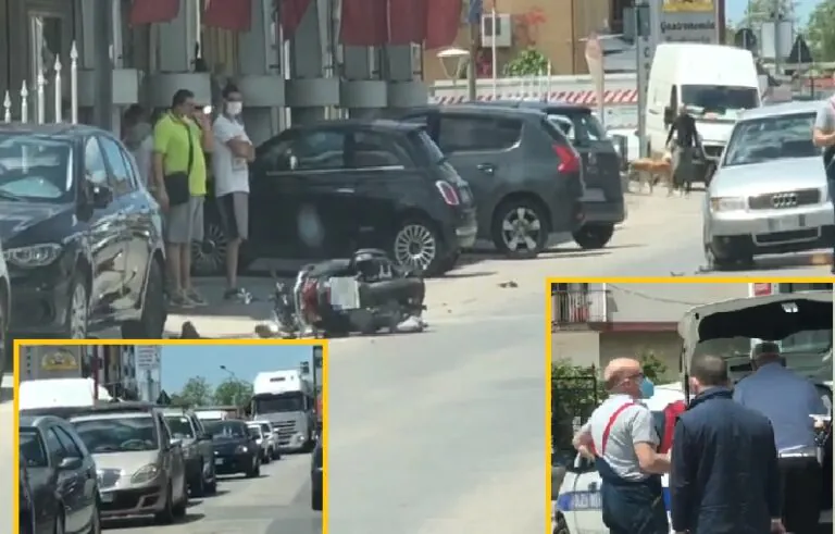 Impatto sulla Nazionale, ‘vola’ dallo scooter e finisce contro altra vettura (VIDEO)