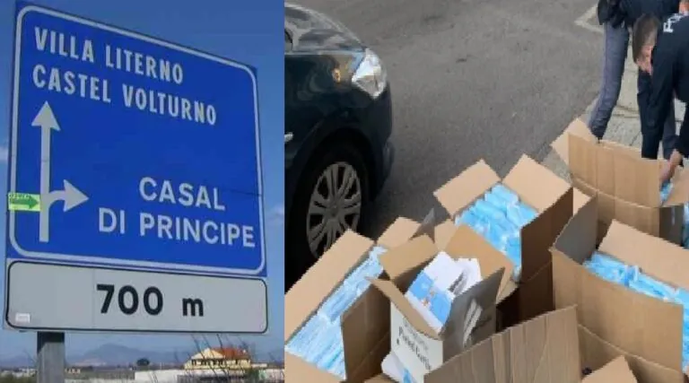 Intercettata auto sospetta su 7bis: 2 fermati. Sequestrato carico di mascherine