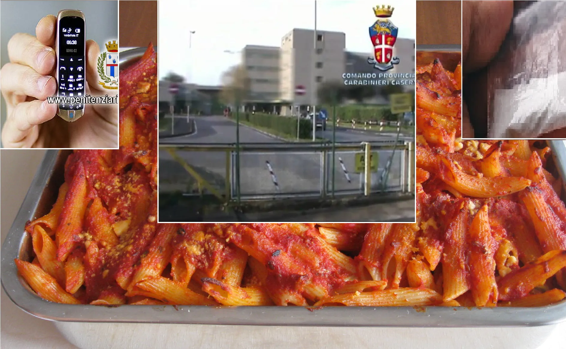 Trovati 2 telefonini e droga in salumi e pasta al forno destinati ai detenuti: allarme pacchi a S.Maria
