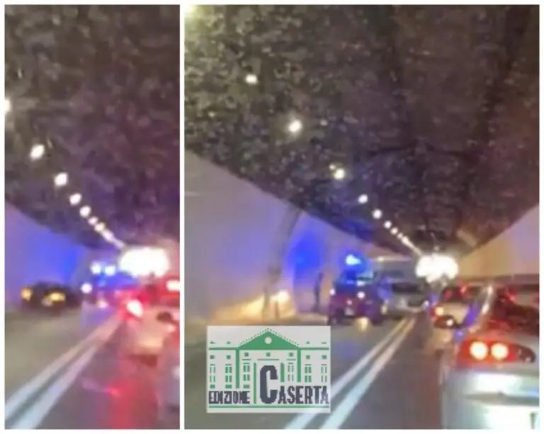 Schianto nella galleria della variante: arriva ambulanza (VIDEO)