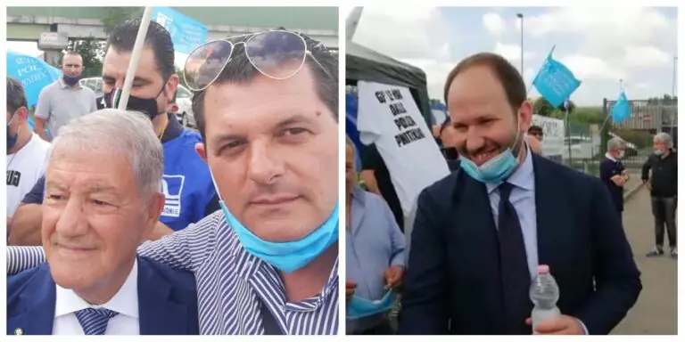 Protesta del sindacato di polizia penitenziaria fuori al carcere. C’è anche Zinzi