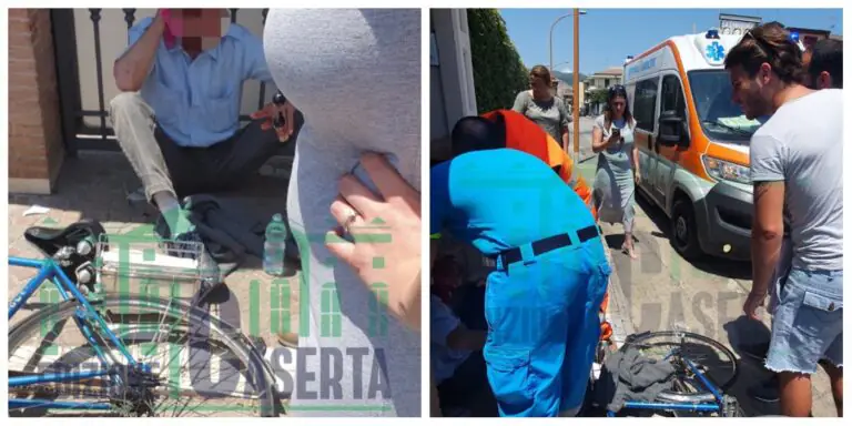 Incidente choc: gli tagliano la strada. Ciclista sbatte con la testa contro pilastro