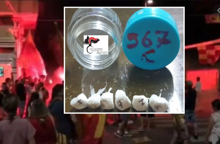 Pregiudicato si camuffa per festeggiare con gli amici la promozione del Benevento. Trovata pure coca