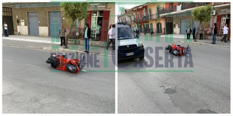 Schianto in via Napoli, cade da Vespa per una macchia d’olio