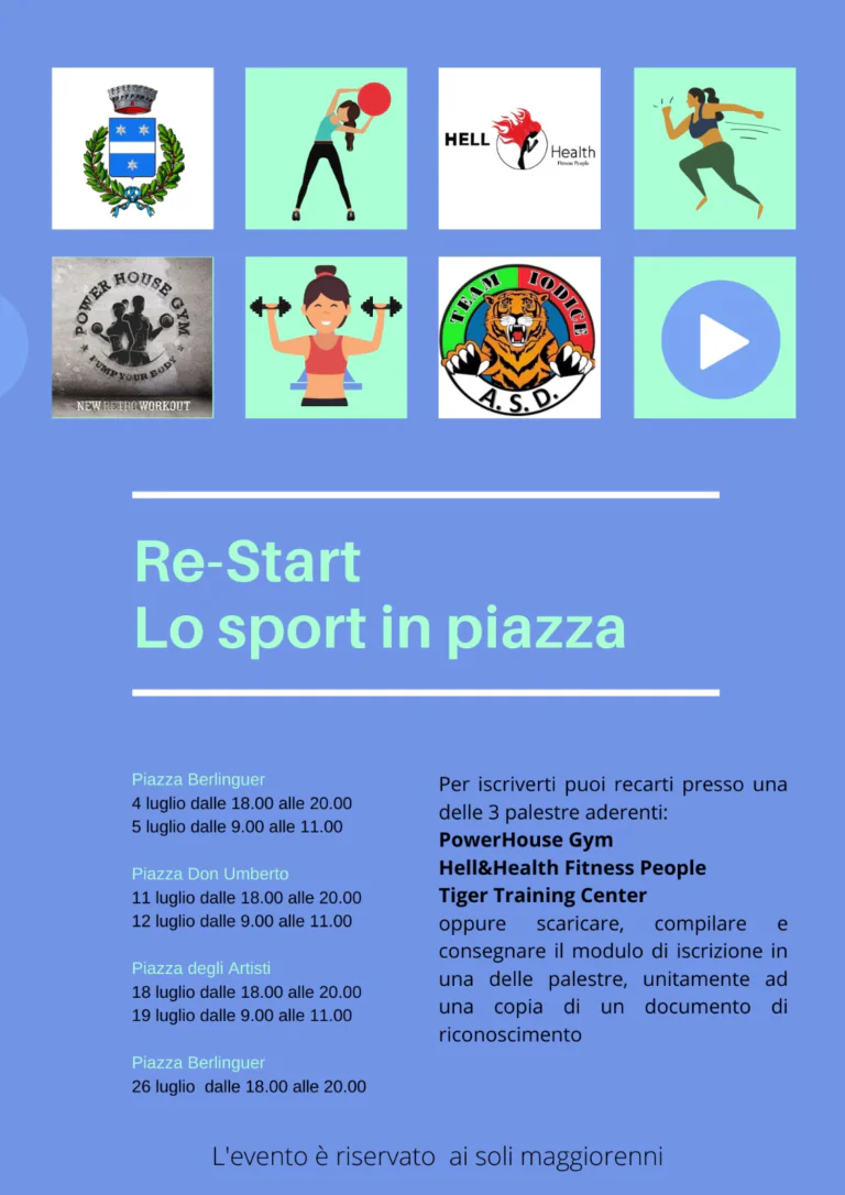 Re-start: lo sport in piazza a Portico di Caserta