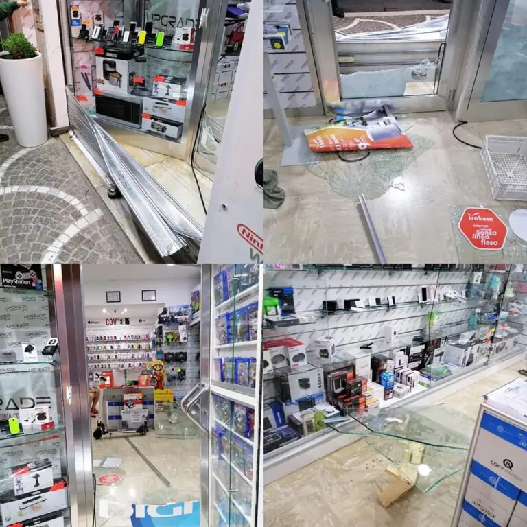 Saccheggiato negozio di elettronica: è il secondo raid dalla fine del lockdown. FOTO