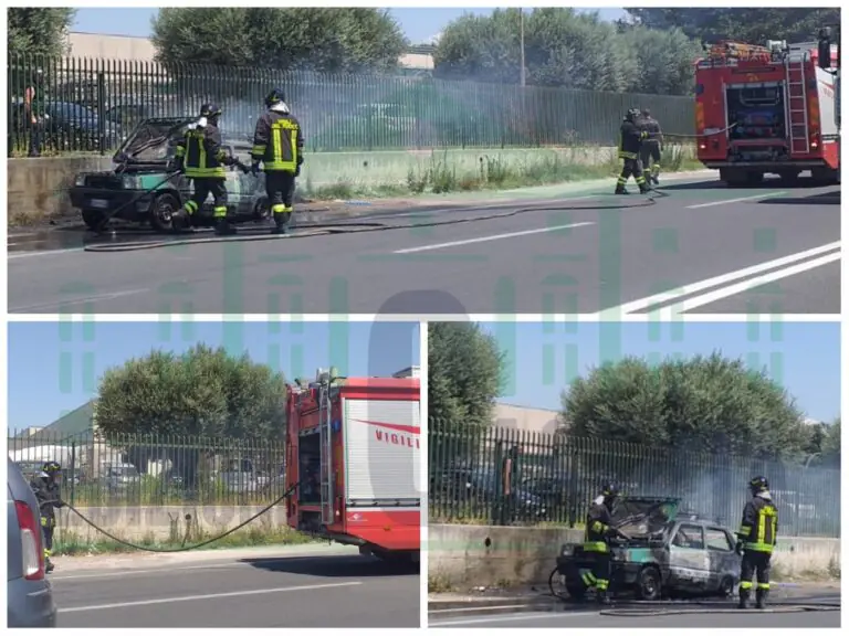 Cofano in fiamme durante la marcia: paura sulla 335