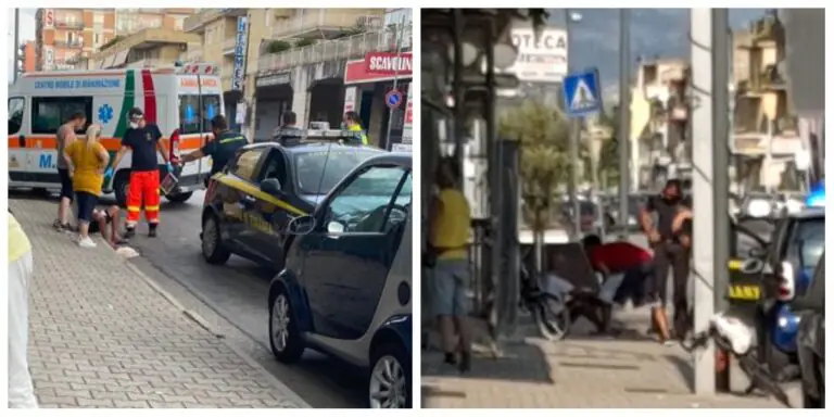 Uomo a terra ferito sulla Nazionale Appia. IL VIDEO