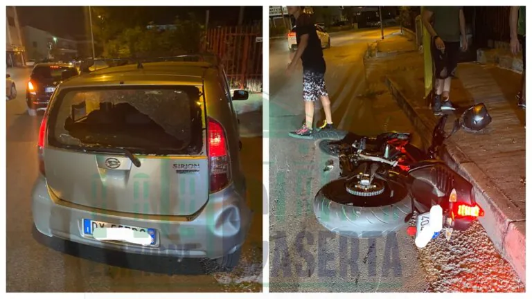 Schianto nella notte sull’Appia: moto tampona utilitaria