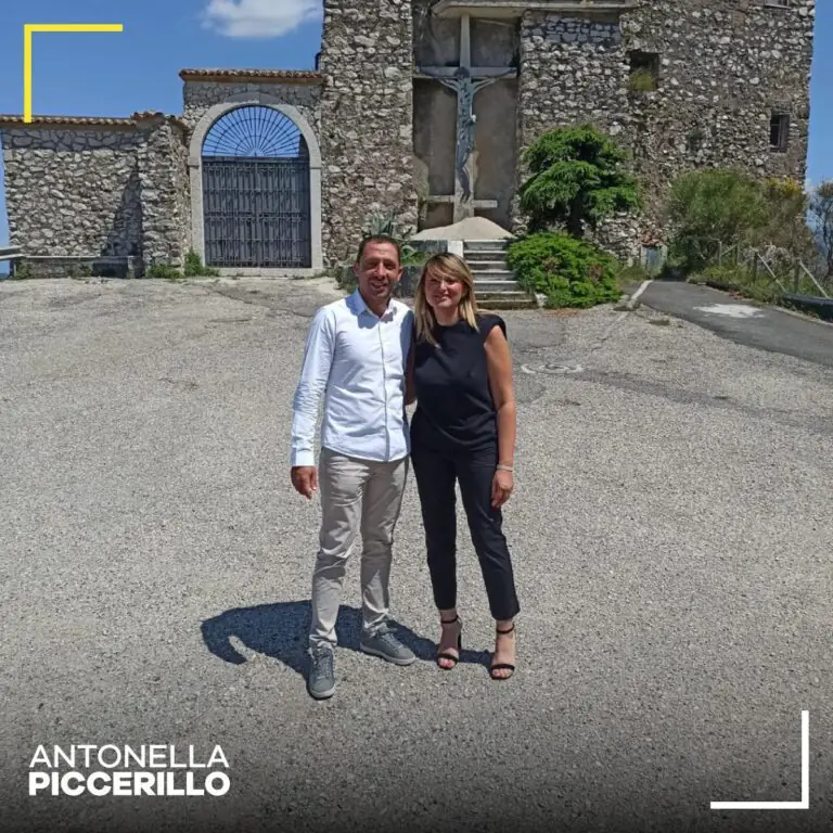 La Piccerillo con Verlezza in visita al Santuario: ripulita la strada Panoramica
