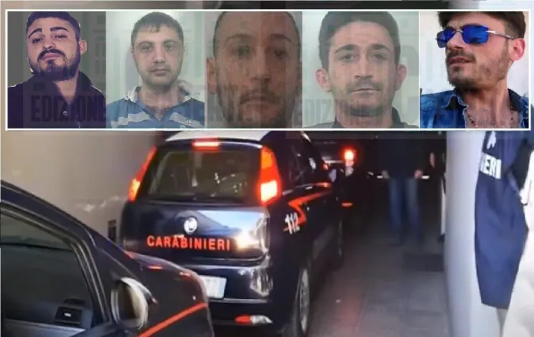 LE FOTO. Blitz in casa dei 18 indagati, sequestrati due mitra: la rete dei pusher del figlio del boss