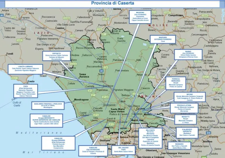 Dossier della Dia, la mappa dei clan in provincia di Caserta: ecco chi comanda Comune per Comune