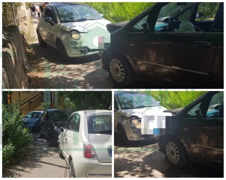 Frontale in via 13 Monaci: arriva ambulanza
