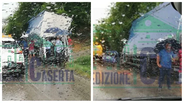 Brutto incidente per il maltempo: tir travolge utilitaria