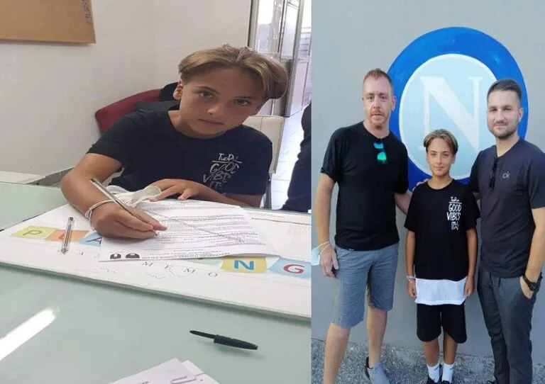 La giovane promessa del calcio scritturato dal Napoli