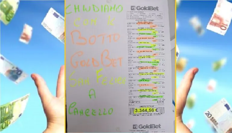 Goldbet chiude col botto: vinti 3344 euro con una bolletta “smart”