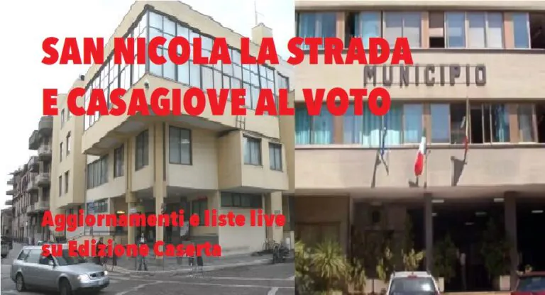 San Nicola e Casagiove alle urne. Le liste presentate nei due Comuni al voto