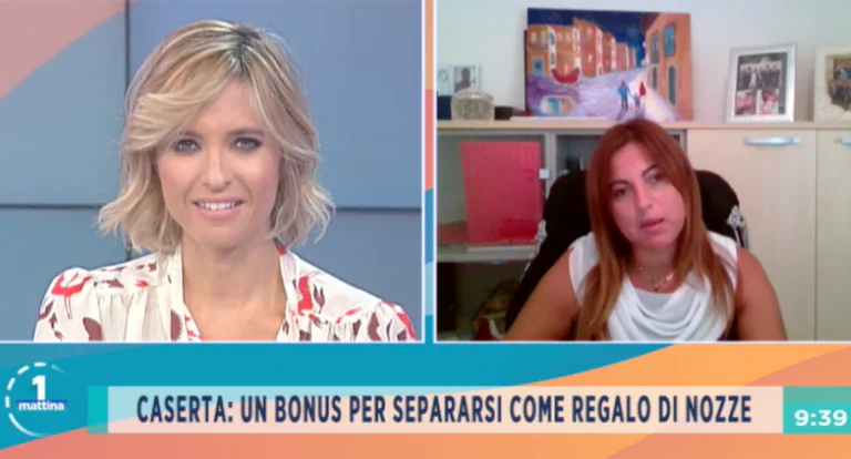 UnoMattina, l’Avvocato Posillipo di Caserta su Rai1: “Bonus separazione non è un malaugurio”