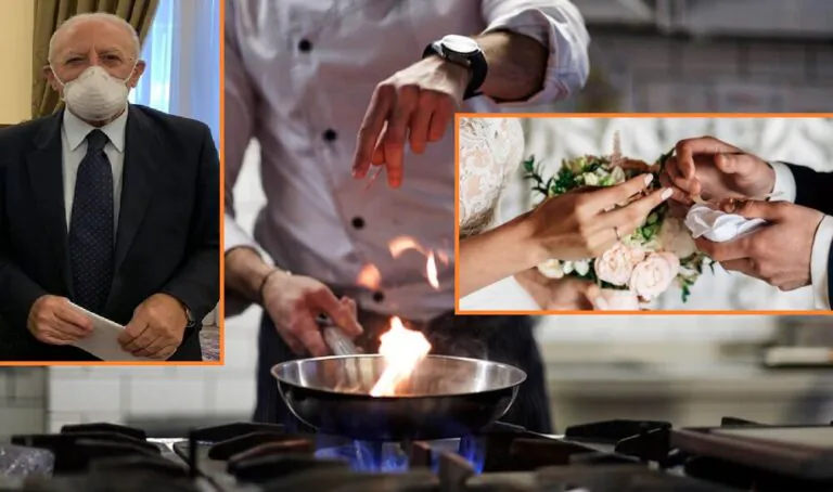 Centinaia di matrimoni e compleanni pronti a saltare da domani, chef contro De Luca.