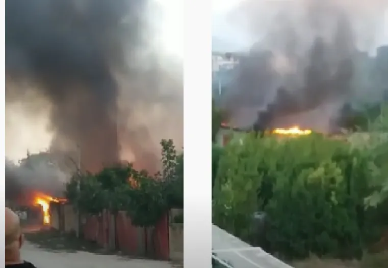 Incendio in un terreno, bilancio pesante: distrutto deposito con attrezzi. VIDEO
