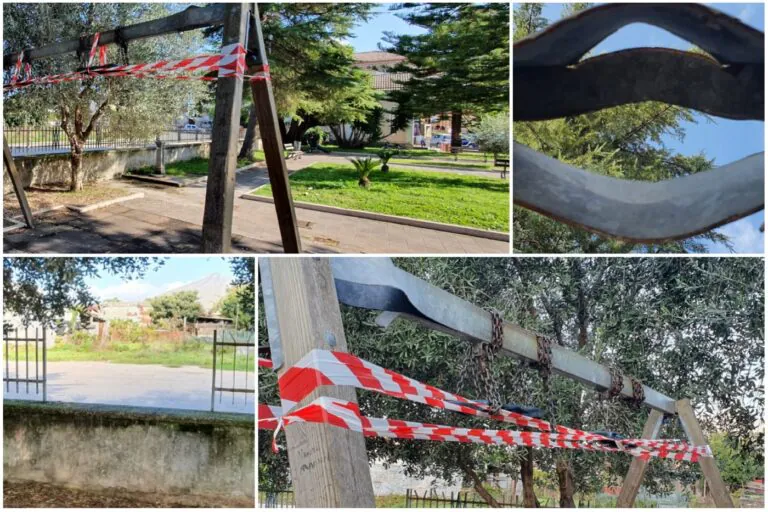 Raid vandalico: distrutta una giostrina in piazza. Scatta l’indagine