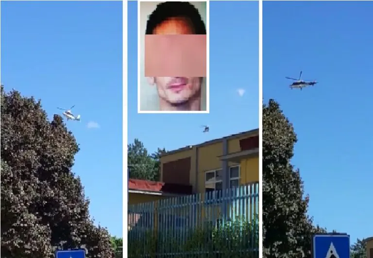 FOTO E VIDEO. Blitz in atto, il ricercato in fuga è accerchiato: elicottero e rione blindato