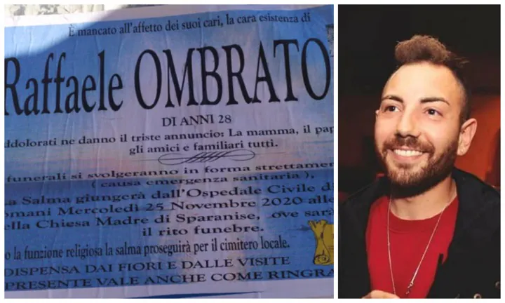 Addio Raffaele: oggi i funerali in forma privata