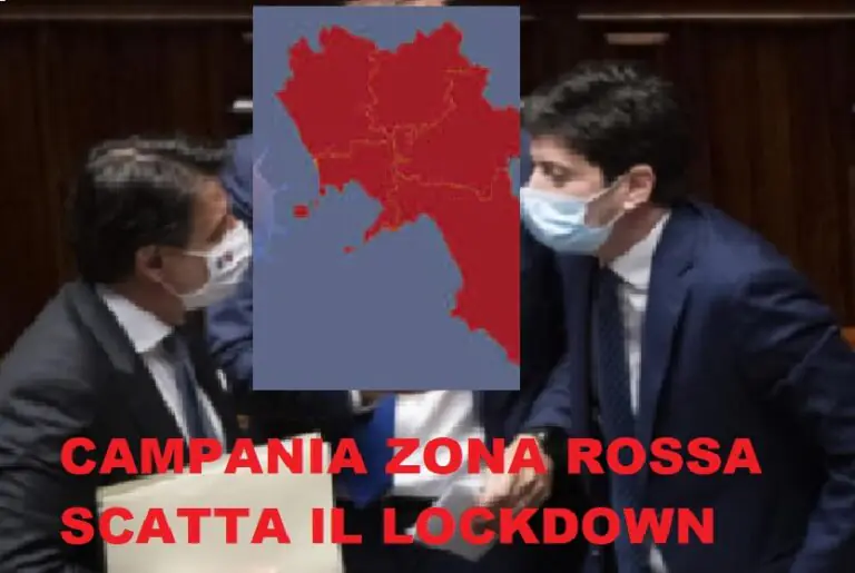 Ufficiale, Campania zona rossa: ecco da quando scattano le restrizioni