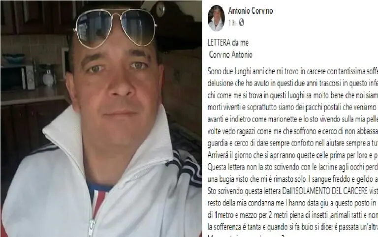 Culacchiotto scrive dall’isolamento in carcere: “Al buio e tra i ratti”