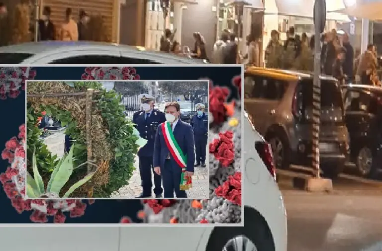 Folla di ragazzini no mask durante coprifuoco, sindaco scende in strada con polizia e carabinieri