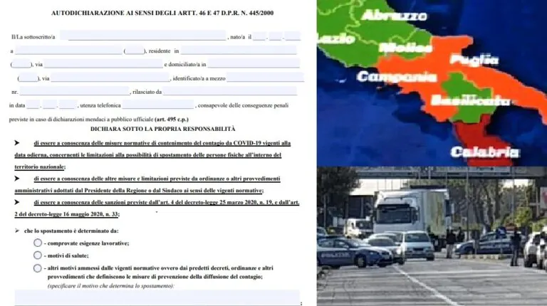 Ufficiale: da mezzanotte torna l’autocertificazione. Ecco il modello da scaricare
